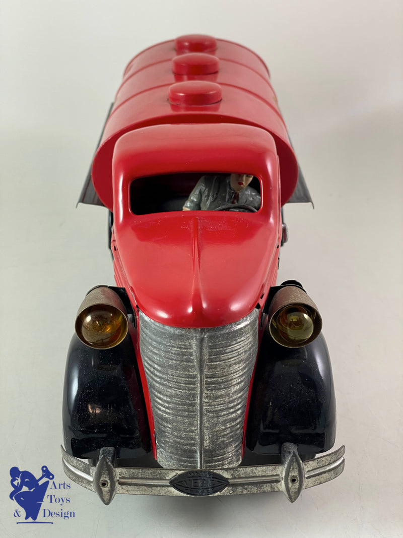 Antique toys VEBE 1306 Studebaker Tanker truck clockwork 36cm circa 1950