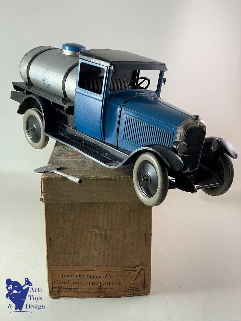 Antique toys Citroen Ref 73 C4 Tan C4 Blue Tank 1/10 ° around 1931