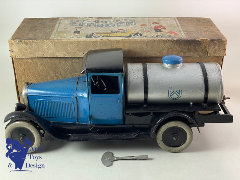 Antique toys Citroen Ref 73 C4 Tan C4 Blue Tank 1/10 ° around 1931