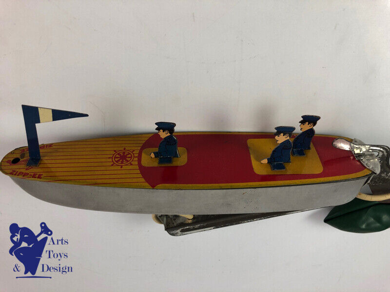 Antique toy Speed Motor Boat Zipp-Ee Mack & Bro New York USA 27cm