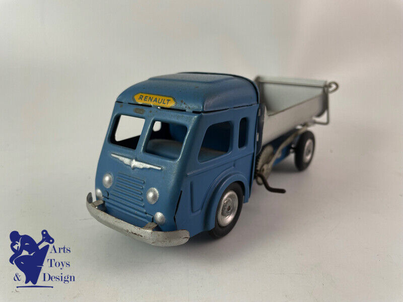 Antique toy CIJ Ref 5/37 tin dump truck Renault clockwork 1952