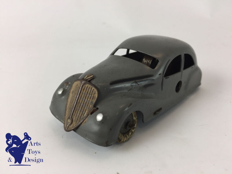 Antique toy CIJ 3/1 Renault Viva Grand Sport Tin Clockwork c.1935 Grey