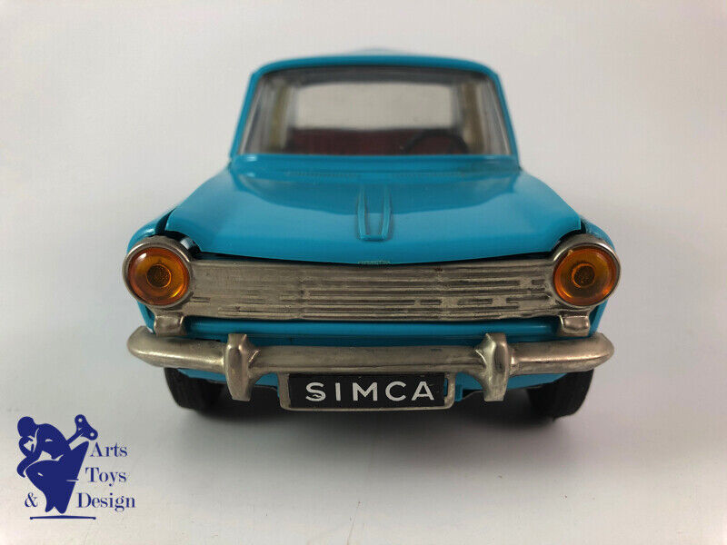 Antique toy joustra france simca 1500 blue friction L 24cm