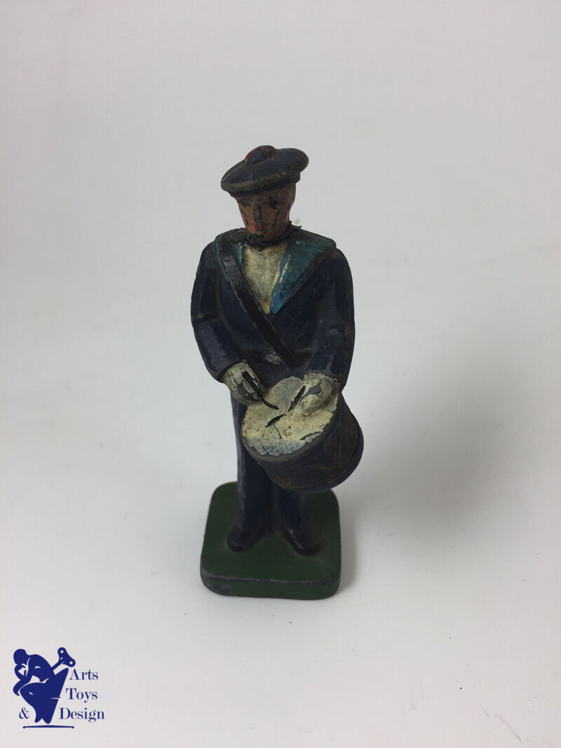 JRD Figure France circa 1935 Soldier Sailor with drum H 9.5cm