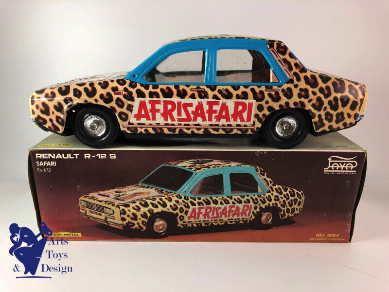 Antique toy paya 8064 1/12 Renault 12 S Safari Tin Friction 37cm
