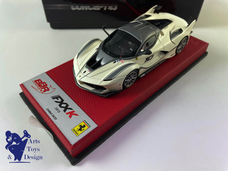 1/43 BBR Ferrari FXXK 2015 n ° 10 Fuji White Matt Gray Stripe n ° 4/20
