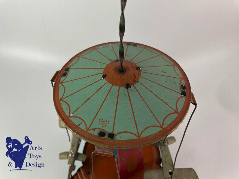 Antique toy carousel W & K Wilhelm Krauss Plane and Zeppelin C.1920
