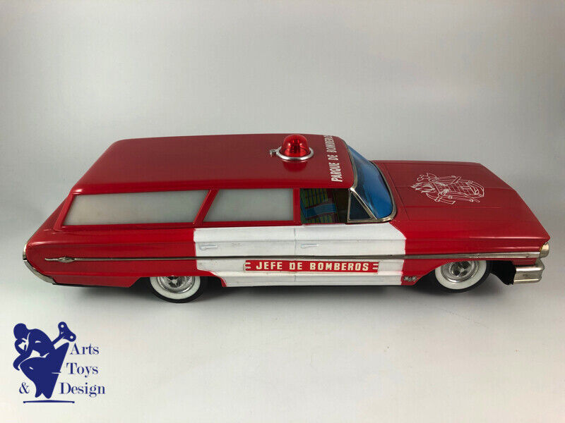 Antique toy Rico Juguete Ref 45 Ford Galaxie Firemen Bomberos 48cm