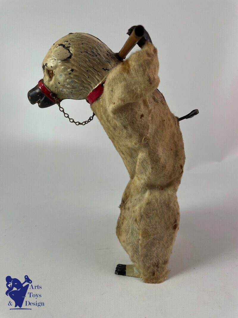 Antique toy Fernand Martin Ref 216 White bear 1909/1919 Clockwork H 20cm