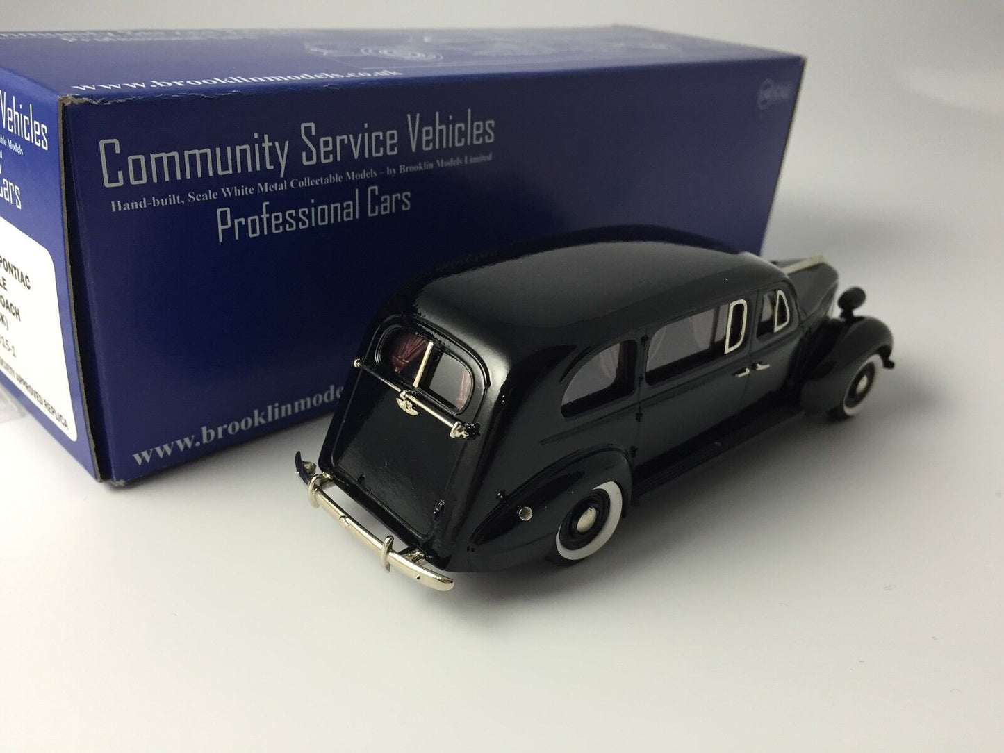 1/43 BROOKLIN CSV 20 SUPERIOR PONTIAC LAWNDALE FUNERAL COACH 1937 BLACK