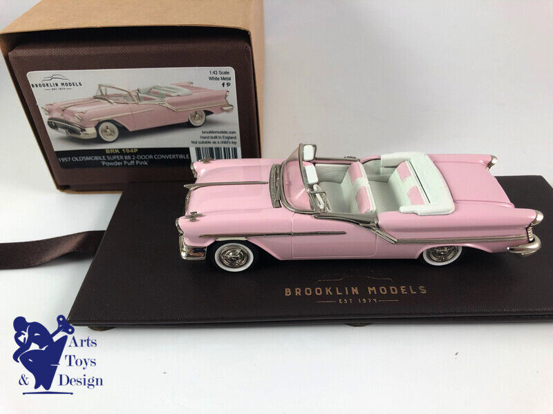 1/43 BROOKLIN 194P OLDSMOBILE SUPER 88 2 DOOR CONVERTIBLE 1957 POWDER PUFF PINK