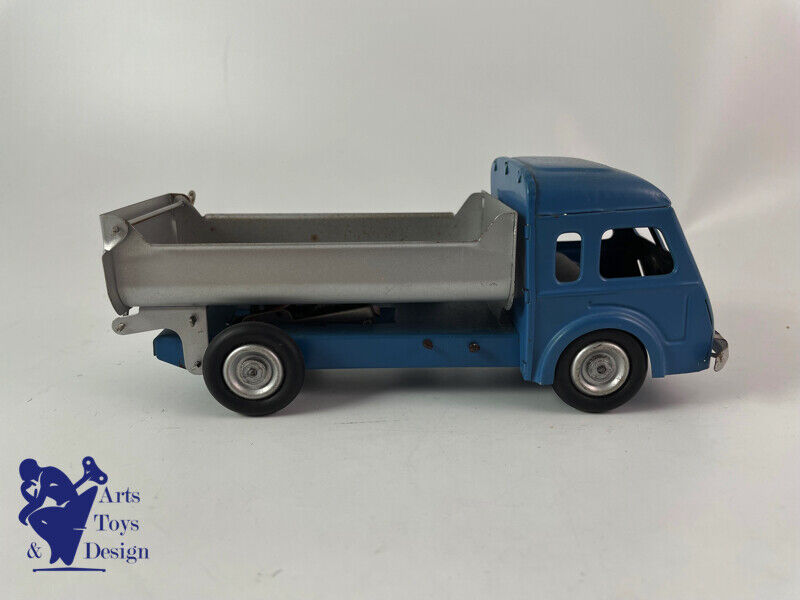 Antique toy CIJ Ref 5/37 tin dump truck Renault clockwork 1952