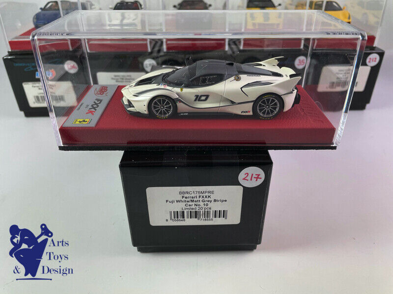 1/43 BBR Ferrari FXXK 2015 n ° 10 Fuji White Matt Gray Stripe n ° 4/20