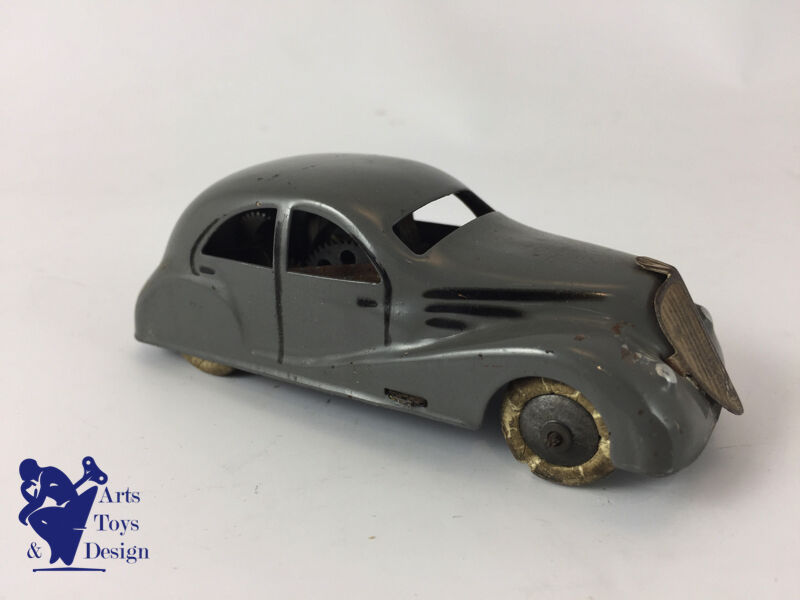 Antique toy CIJ 3/1 Renault Viva Grand Sport Tin Clockwork c.1935 Grey
