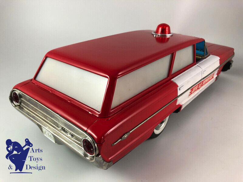 Antique toy Rico Juguete Ref 45 Ford Galaxie Firemen Bomberos 48cm