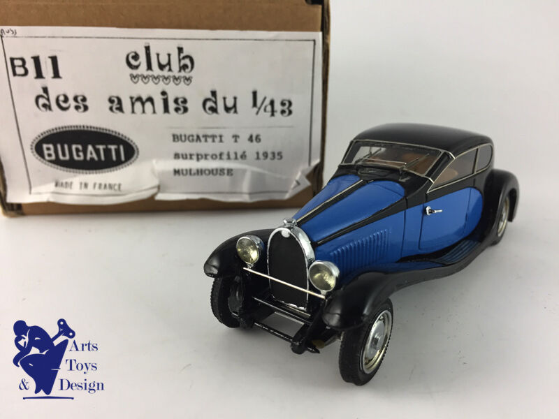 1/43 Club Amis du 1/43 B11 Bugatti T 46 SURPROFILE 1935 Mulhouse Black and Blue