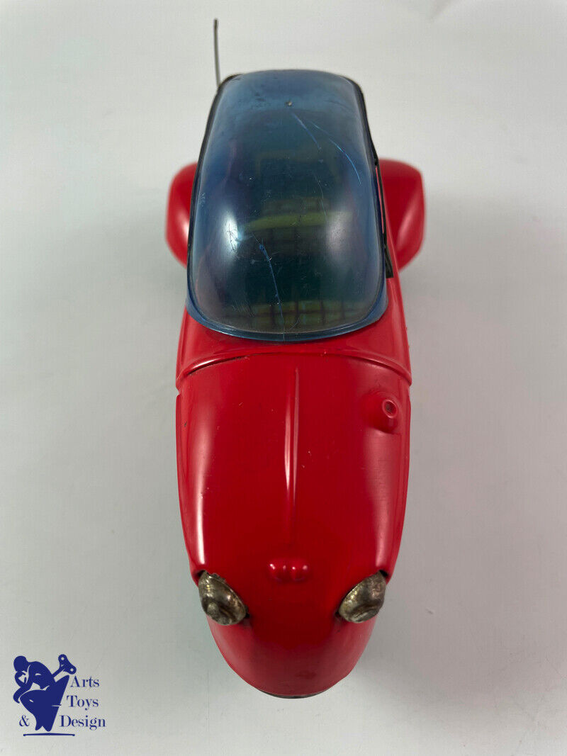 Antique toy Bandai Japan Ref 579 Messerschmitt Auto Scooter friction 20cm