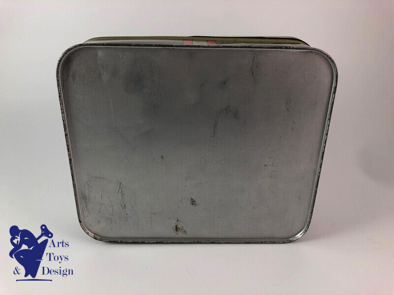 Antique tin biscuits box Company General Transatlantic Normandy 1935