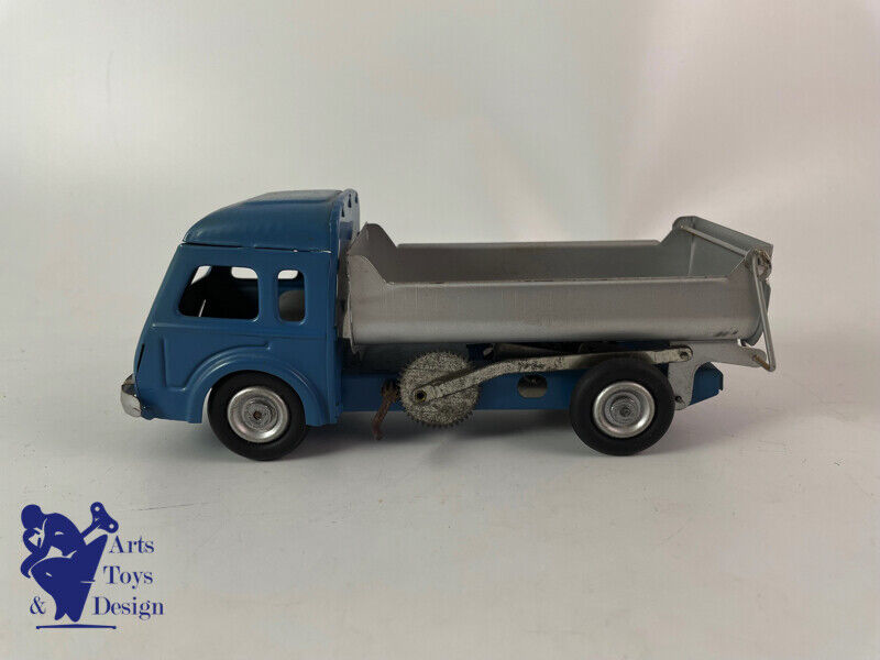 Antique toy CIJ Ref 5/37 tin dump truck Renault clockwork 1952