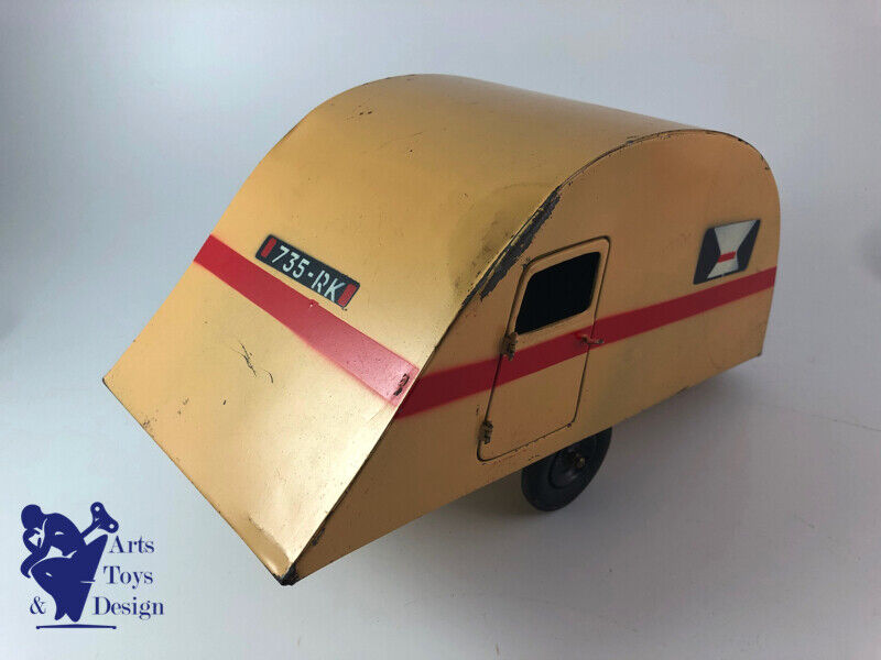 Antique toy CIJ 5/50 RENAULT SET VIVASPORT Luxe Camping tin c.1935