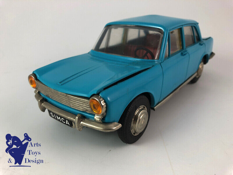Antique toy joustra france simca 1500 blue friction L 24cm