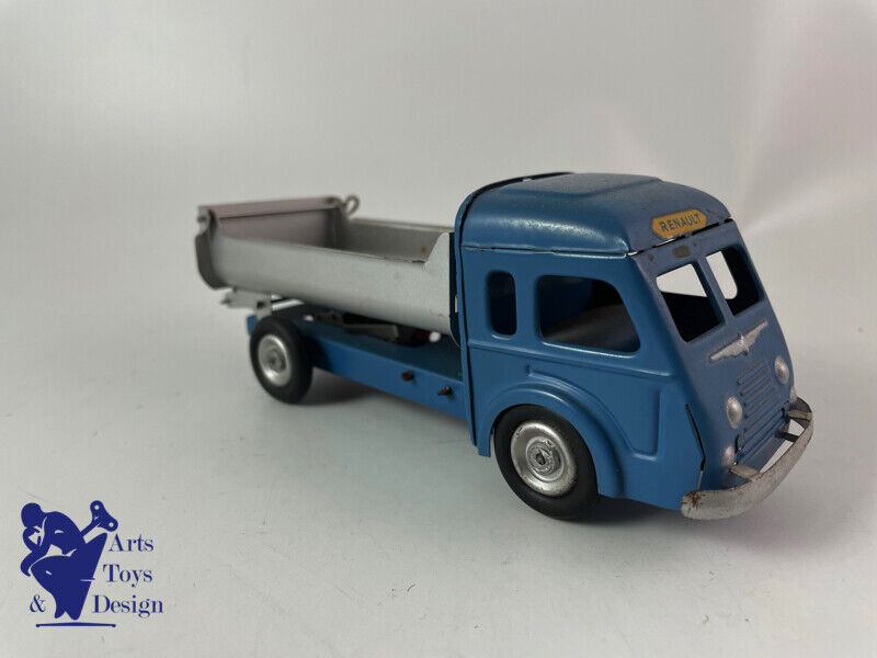 Antique toy CIJ Ref 5/37 tin dump truck Renault clockwork 1952