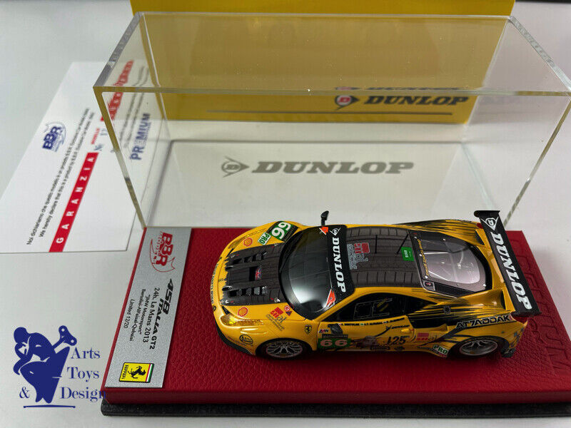 1/43 BBR Ferrari 458 Italia GT2 Le Mans 2013 JMW Motorsport N ° 66 N12/20 Dunlop