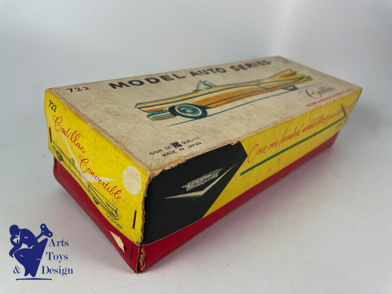 Antique toy Bandai Cadillac Convertible 60 'Model Auto Series Tin friction 30cm