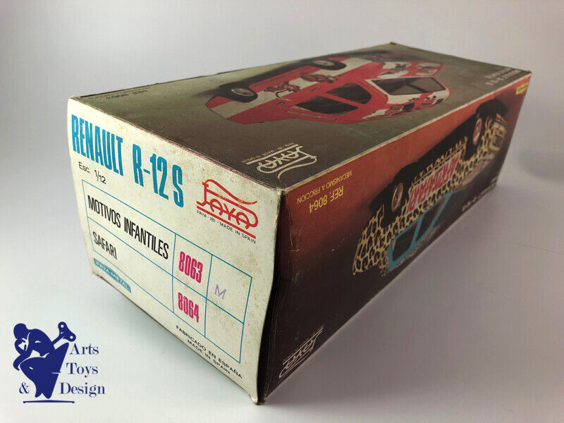 Antique toy paya 8064 1/12 Renault 12 S Safari Tin Friction 37cm