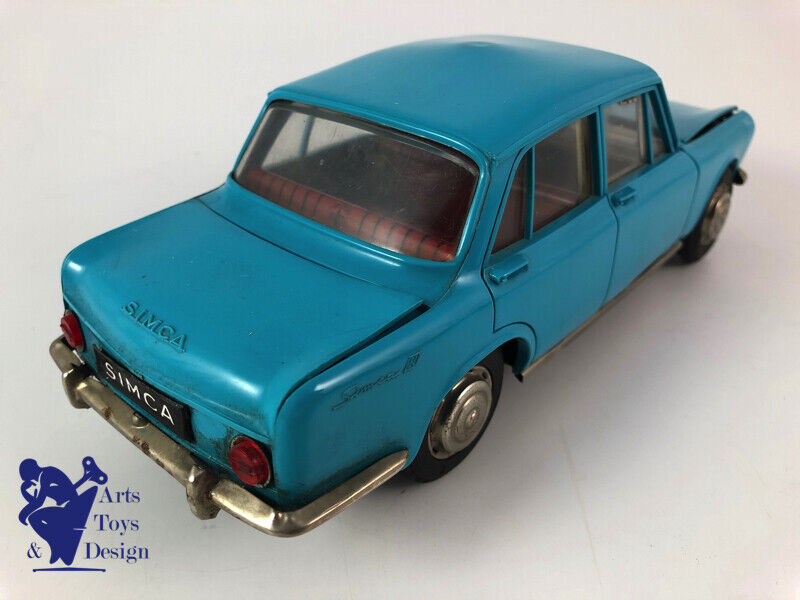 Antique toy joustra france simca 1500 blue friction L 24cm