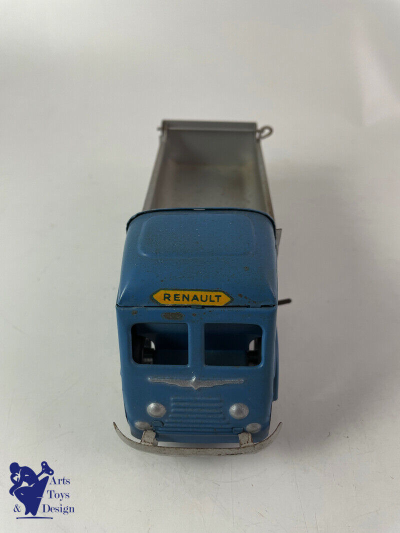 Antique toy CIJ Ref 5/37 tin dump truck Renault clockwork 1952