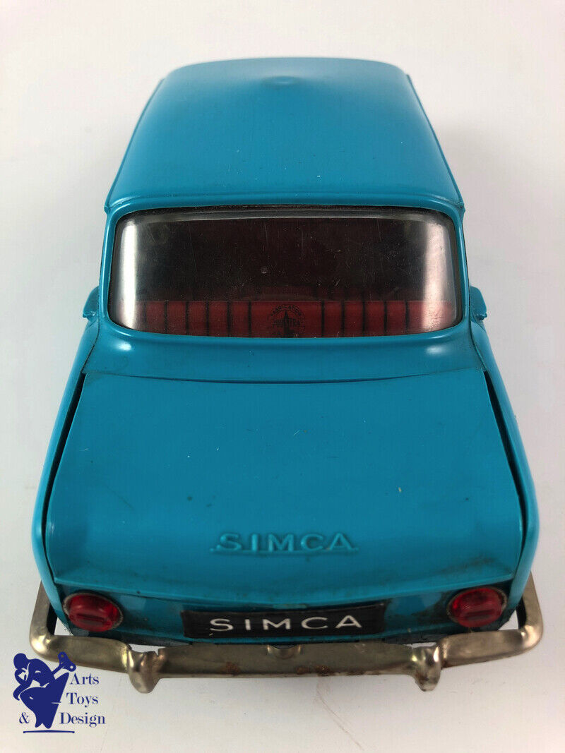 Antique toy joustra france simca 1500 blue friction L 24cm
