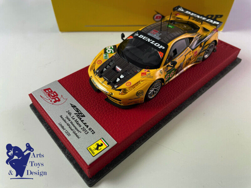 1/43 BBR Ferrari 458 Italia GT2 Le Mans 2013 JMW Motorsport N ° 66 N12/20 Dunlop
