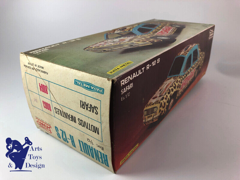 Antique toy paya 8064 1/12 Renault 12 S Safari Tin Friction 37cm