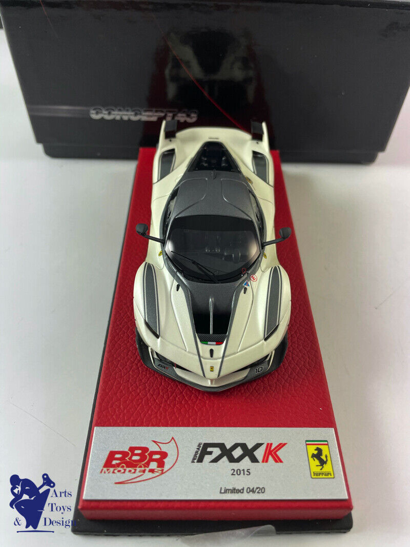 1/43 BBR Ferrari FXXK 2015 n ° 10 Fuji White Matt Gray Stripe n ° 4/20