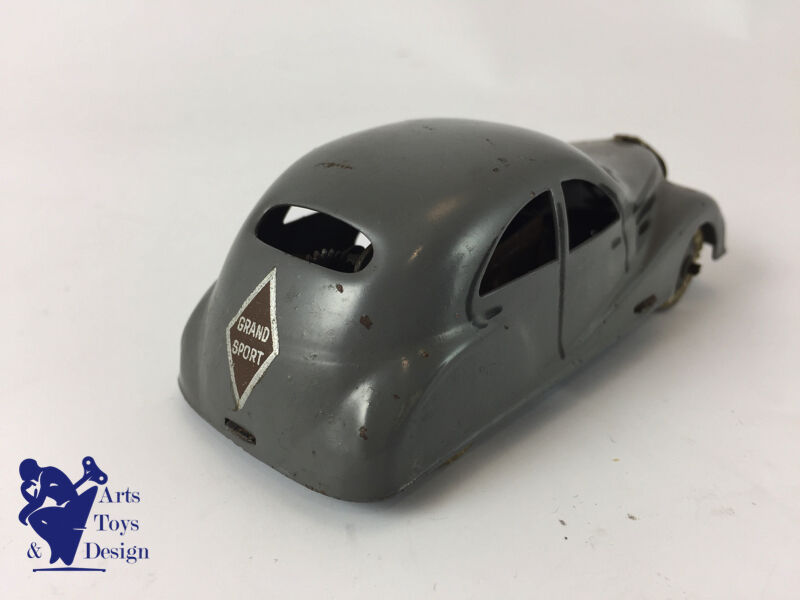 Antique toy CIJ 3/1 Renault Viva Grand Sport Tin Clockwork c.1935 Grey
