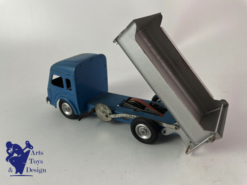 Antique toy CIJ Ref 5/37 tin dump truck Renault clockwork 1952