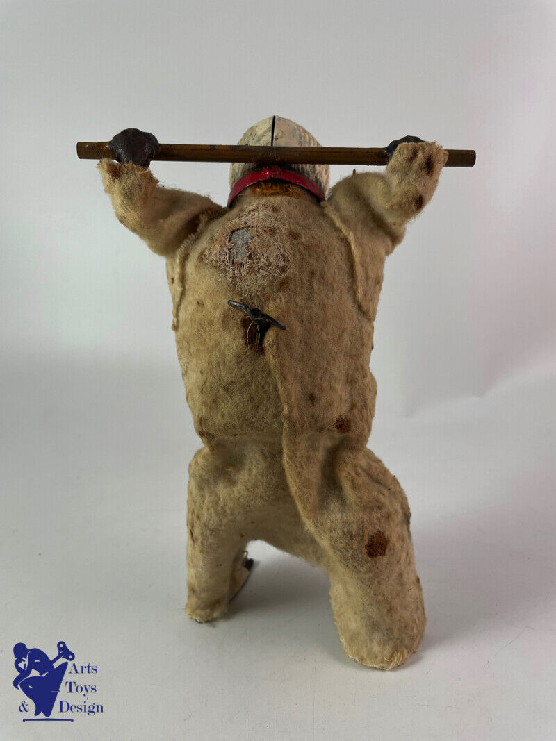 Antique toy Fernand Martin Ref 216 White bear 1909/1919 Clockwork H 20cm