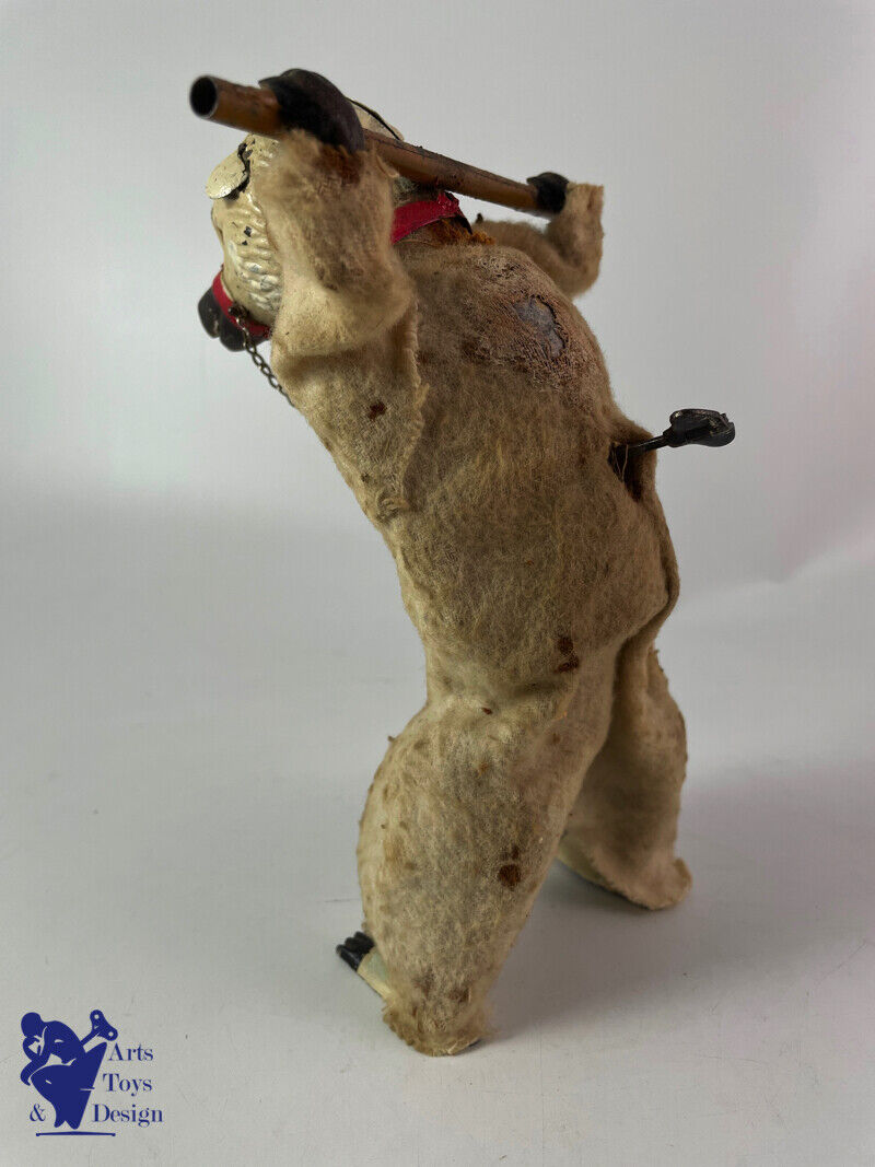 Antique toy Fernand Martin Ref 216 White bear 1909/1919 Clockwork H 20cm