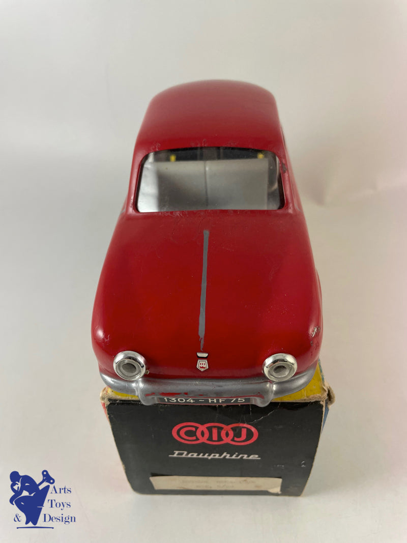 Antique toy CIJ 5/59 Renault Dauphine tin clockwork red circa 1960