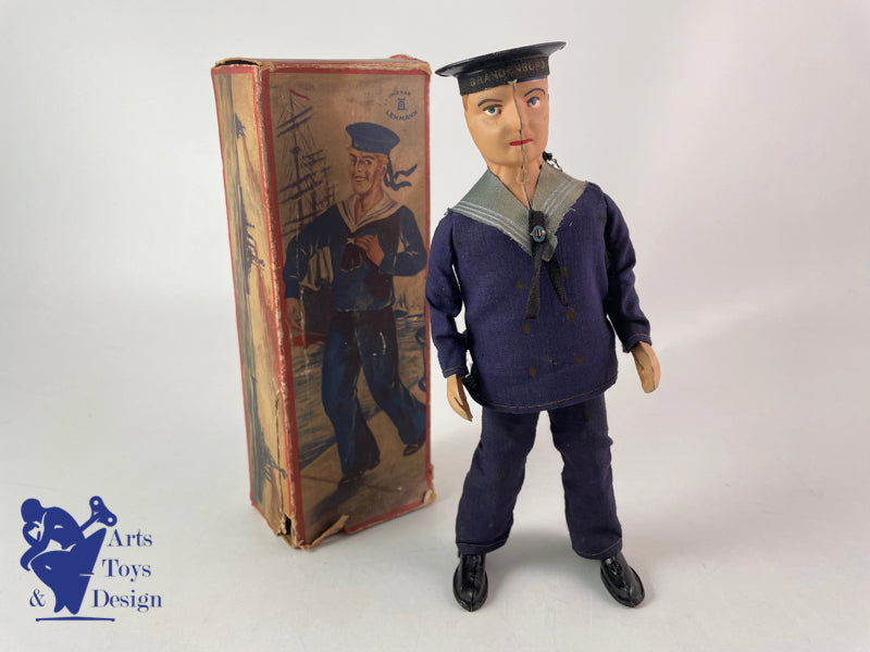 Antique toy Lehmann 535 clockwork Dancing sailor from 1904 h 19cm
