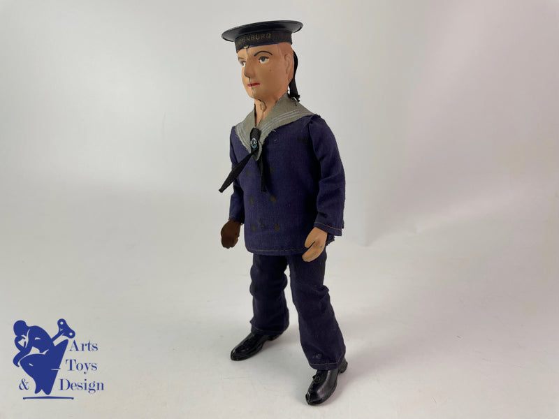 Antique toy Lehmann 535 clockwork Dancing sailor from 1904 h 19cm