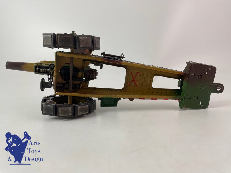 Antique toy Lineol 822 Military cannon gun circa 1937 L28cm