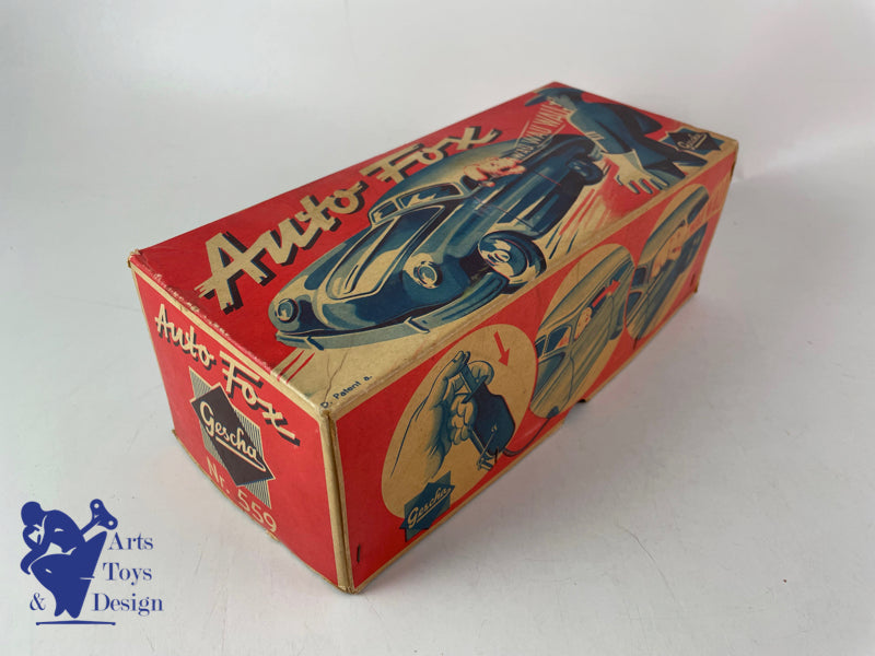 Antique toys Gescha 559 Porsche 356 Auto Fox circa 1950 L 21cm