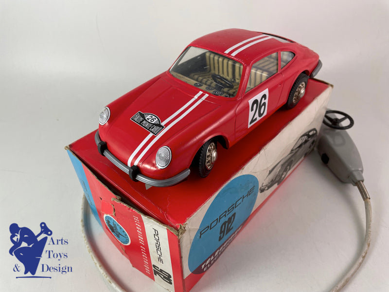 Antique toys Joustra 2824 Porsche 912 Rally Circa 1970 L 23cm
