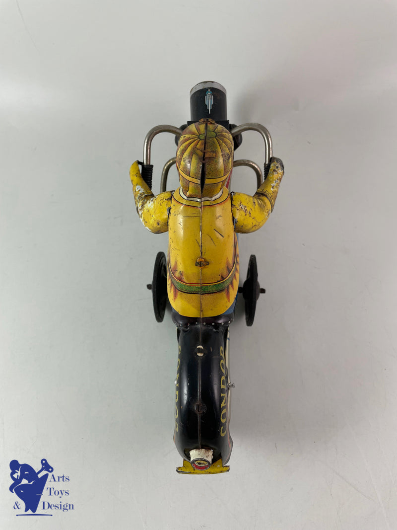 Antique toys I.Y. Metal Toys Large Motorcycle Condor Friction c.1957 L 30cm