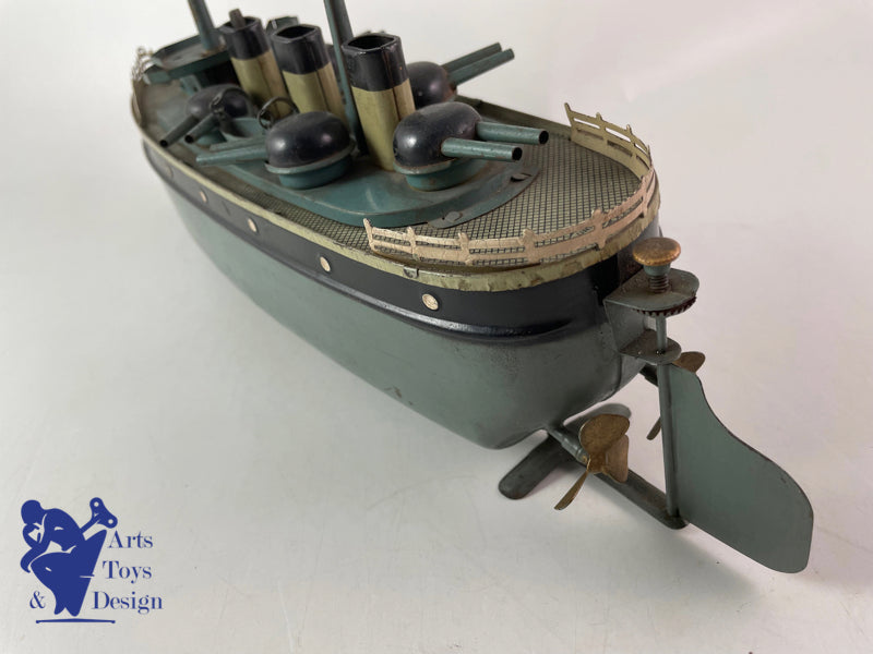 Antique toys JEP 913 Military boat warship circa 1920 LT 39cm