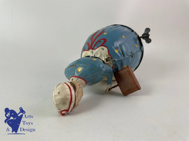 Antique toys Gunthermann Woman with umbrella Clockwork Circa 1910 h 17cm
