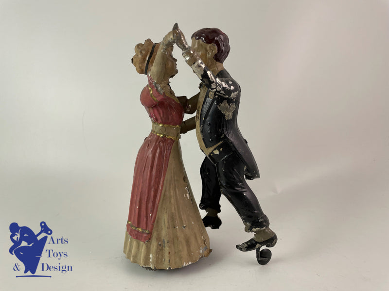 Antique toys Gunthermann Tango Dancers Clockwork Circa 1910 h 21cm