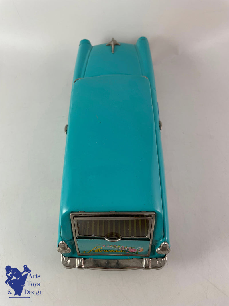Antique toys Bandai Ford Flowers Delivery Wagon Friction Circa 1960 L 30cm